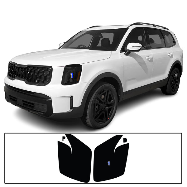 Full Headlight Taillight Precut Smoked PPF Tint Kit Film Overlay Fits Kia Telluride 2020-2025