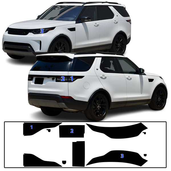 Full Headlight Taillight Precut Smoked PPF Tint Kit Film Overlay Fits Land Rover Discovery 2017-2024