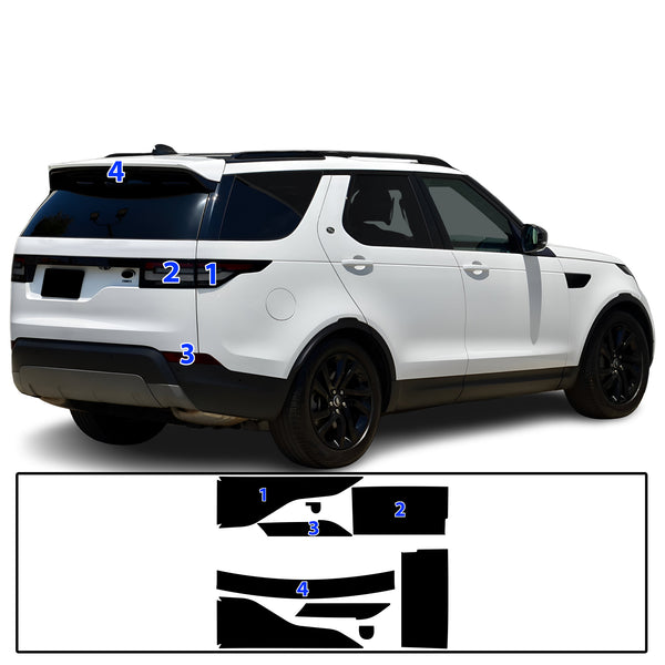 Full Headlight Taillight Precut Smoked PPF Tint Kit Film Overlay Fits Land Rover Discovery 2017-2024