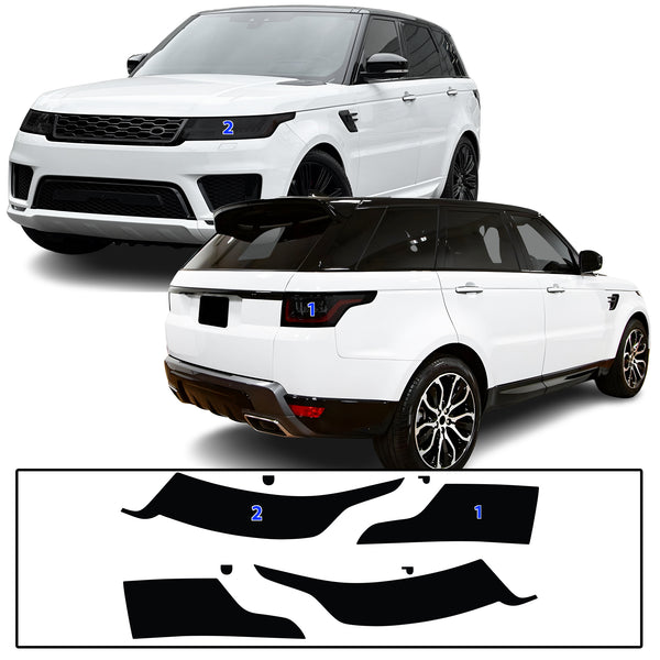 Full Headlight Taillight Precut Smoked PPF Tint Kit Film Overlay Fits Range Rover Sport 2014-2022