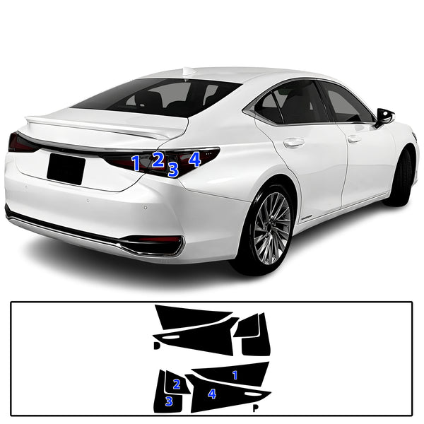Full Headlight Taillight Precut Smoked PPF Tint Kit Film Overlay Fits Lexus ES 2019-2025