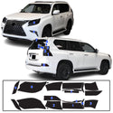 Full Headlight Taillight Precut Smoked PPF Tint Kit Film Overlay Fits Lexus GX 2010-2023