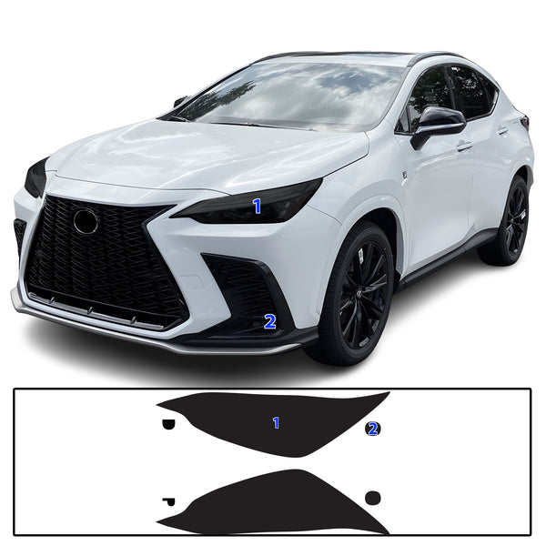 Full Headlight Taillight Precut Smoked PPF Tint Kit Film Overlay Fits Lexus NX 2022-2025