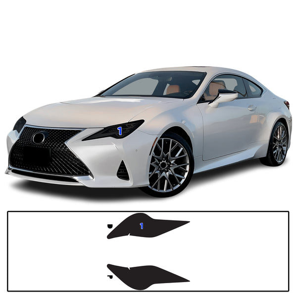 Full Headlight Taillight Precut Smoked PPF Tint Kit Film Overlay Fits Lexus RC 2019-2025