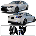 Full Headlight Taillight Precut Smoked PPF Tint Kit Film Overlay Fits Lexus RC 2019-2025