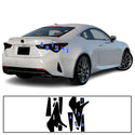 Full Headlight Taillight Precut Smoked PPF Tint Kit Film Overlay Fits Lexus RC 2019-2025