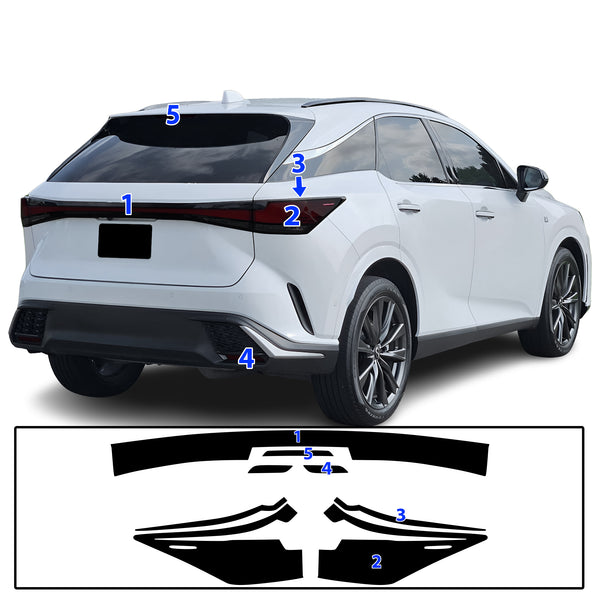 Full Headlight Taillight Precut Smoked PPF Tint Kit Film Overlay Fits Lexus RX 2023-2025