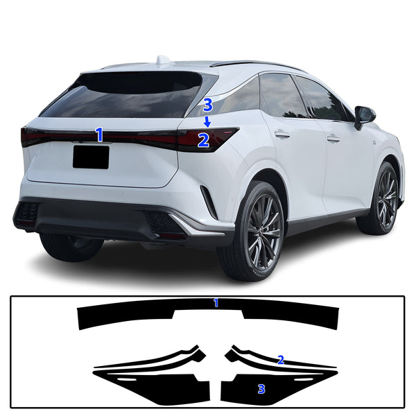 Full Headlight Taillight Precut Smoked PPF Tint Kit Film Overlay Fits Lexus RX 2023-2025