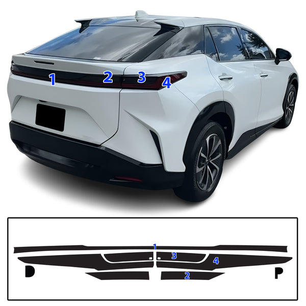 Full Headlight Taillight Precut Smoked PPF Tint Kit Film Overlay Fits Lexus RZ 2023-2025