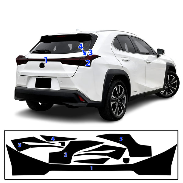 Full Headlight Taillight Precut Smoked PPF Tint Kit Film Overlay Fits Lexus UX 2019-2025