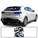 Full Headlight Taillight Precut Smoked PPF Tint Kit Film Overlay Fits Mazda 3 2019-2025