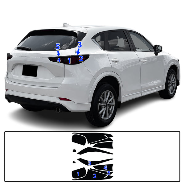 Full Headlight Taillight Precut Smoked PPF Tint Kit Film Overlay Fits Mazda CX-5 2022-2025