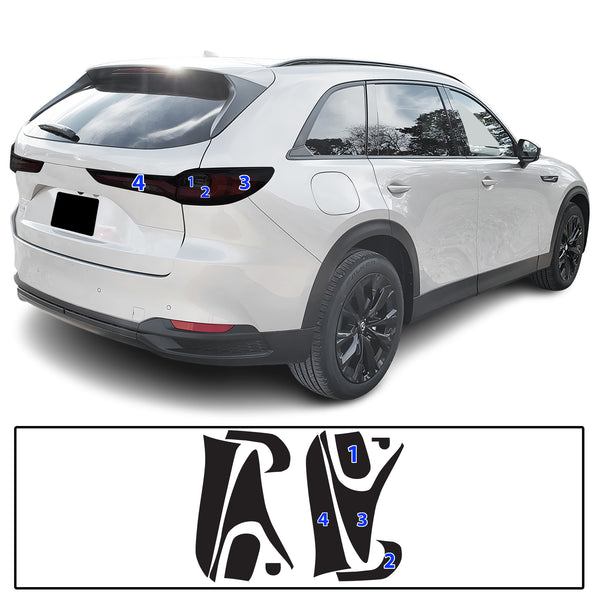 Full Headlight Taillight Precut Smoked PPF Tint Kit Film Overlay Fits Mazda Cx-90 2024-2025