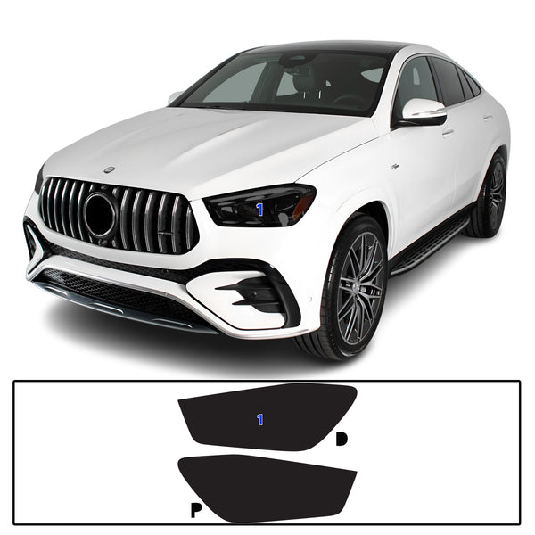 Full Headlight Taillight Precut Smoked PPF Tint Kit Film Overlay Fits Mercedes Benz GLE Coupe 2021-2024
