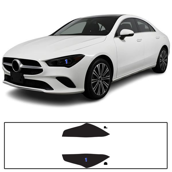 Full Headlight Taillight Precut Smoked PPF Tint Kit Film Overlay Fits Mercedes Benz CLA Class 2020-2025