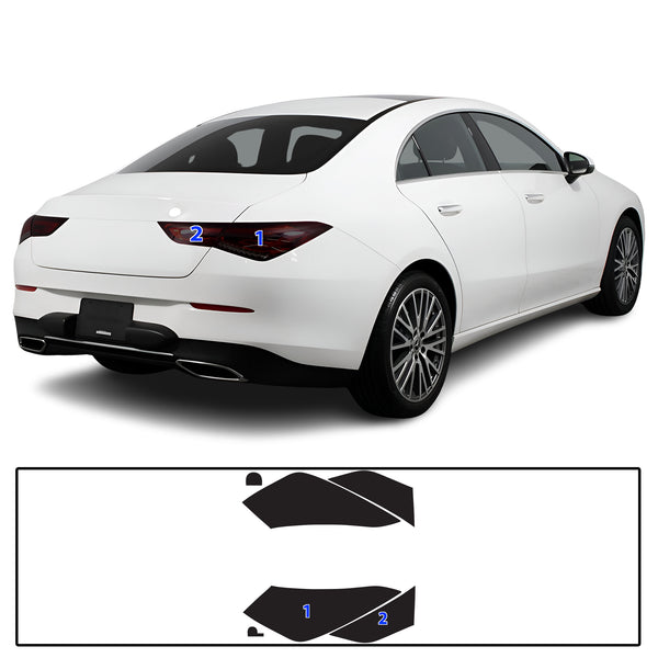 Full Headlight Taillight Precut Smoked PPF Tint Kit Film Overlay Fits Mercedes Benz CLA Class 2020-2025