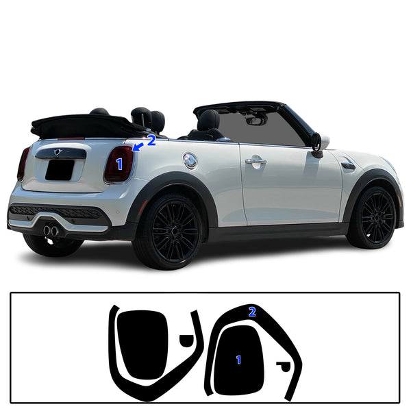 Full Headlight Taillight Precut Smoked PPF Tint Kit Film Overlay Fits Mini Cooper 2019-2024