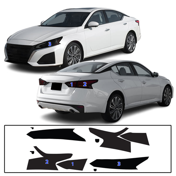 Full Headlight Taillight Precut Smoked PPF Tint Kit Film Overlay Fits Nissan Altima 2019-2025