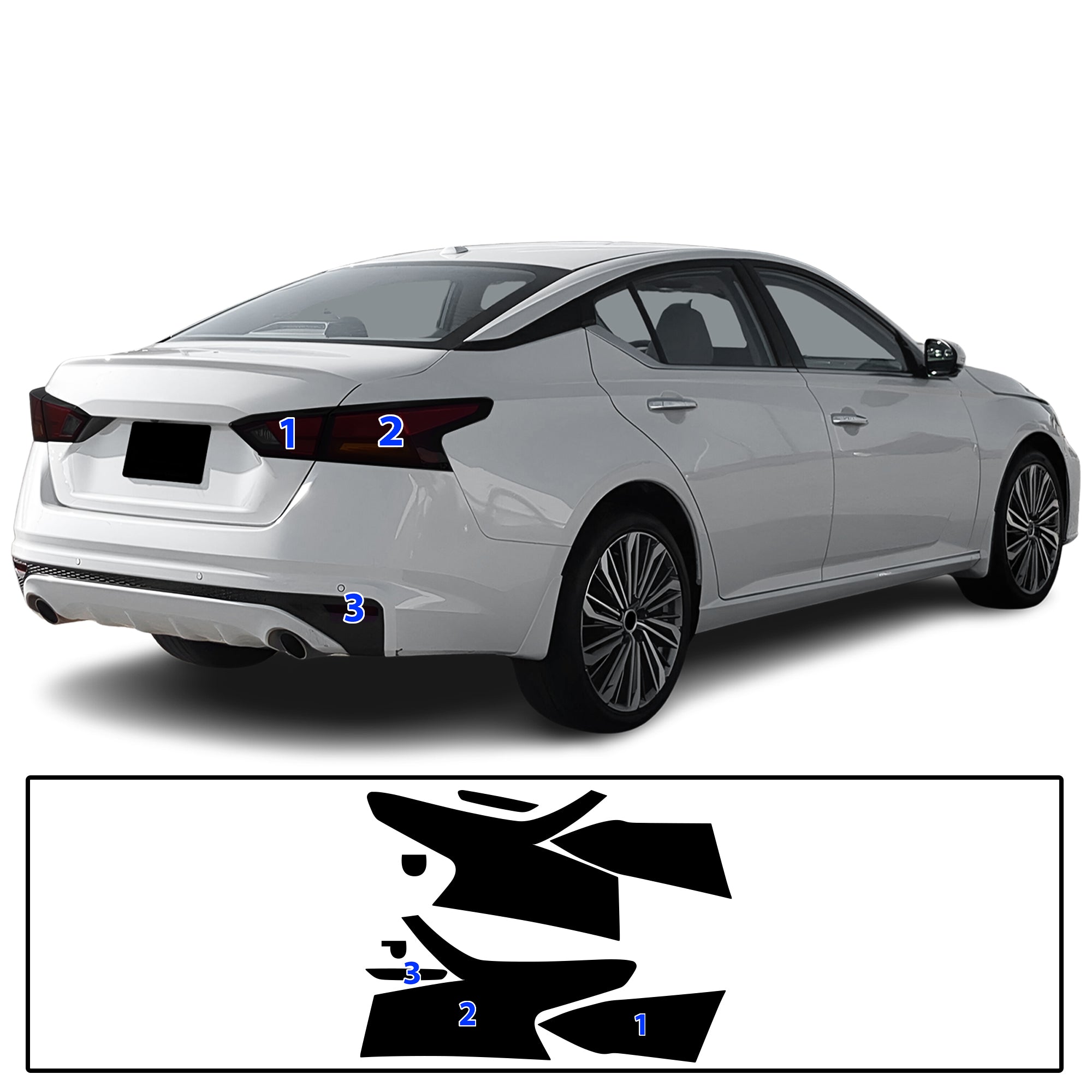 Nissan Altima 2019–2026 Dark Smoke Headlight & Taillight Tint Kit – Precut Vinyl Lens Overlays