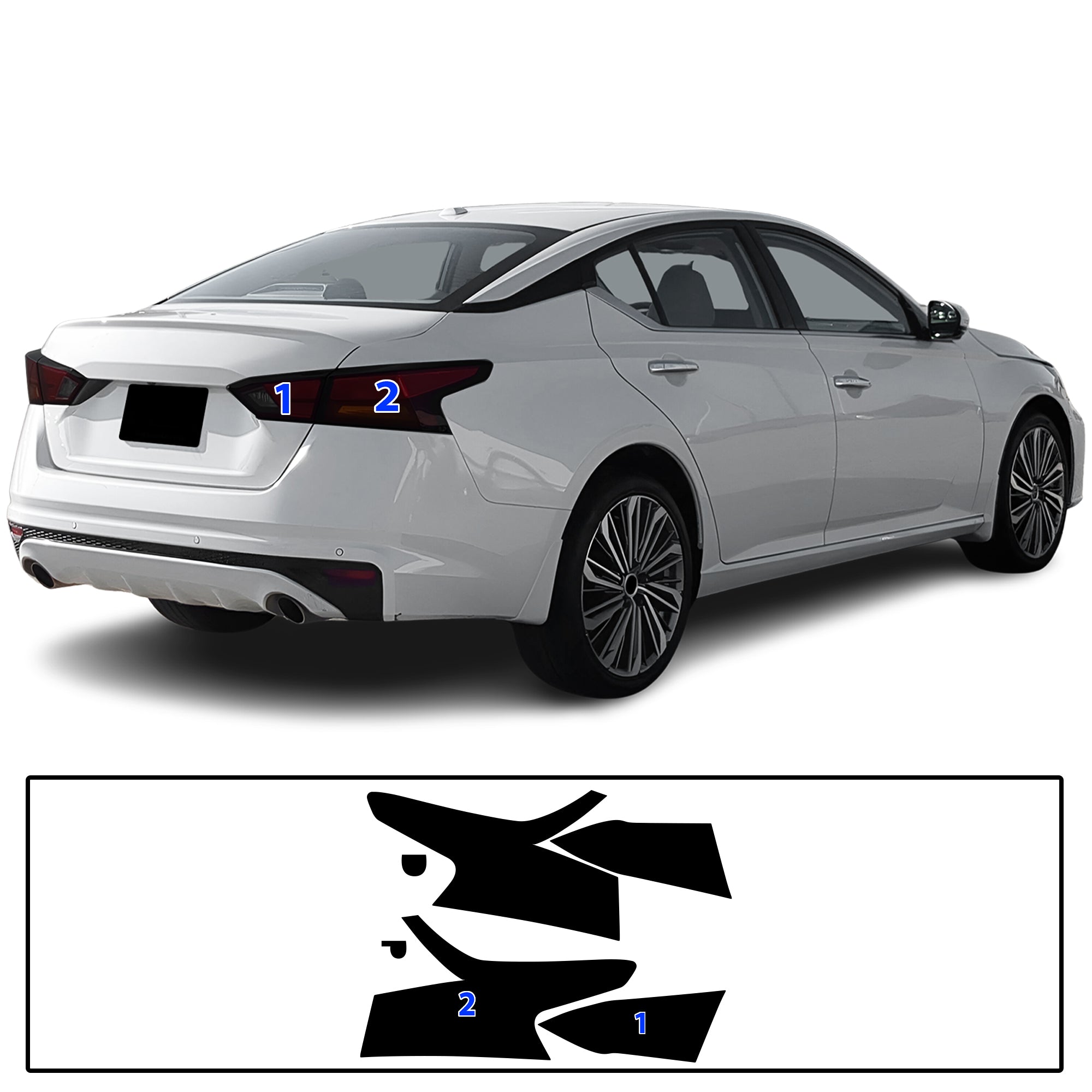 Nissan Altima 2019–2026 Dark Smoke Headlight & Taillight Tint Kit – Precut Vinyl Lens Overlays