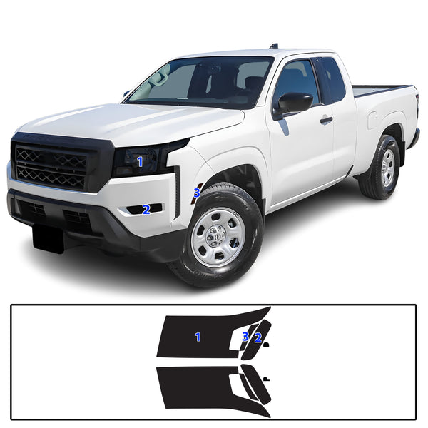 Full Headlight Taillight Precut Smoked PPF Tint Kit Film Overlay Fits Nissan Frontier 2022-2025