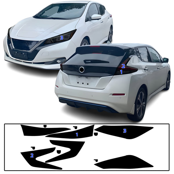 Full Headlight Taillight Precut Smoked PPF Tint Kit Film Overlay Film Fits Nissan Leaf 2018-2024