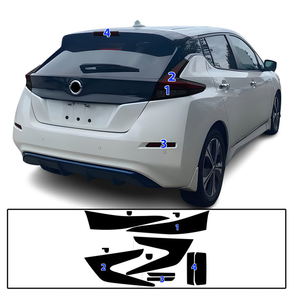 Full Headlight Taillight Precut Smoked PPF Tint Kit Film Overlay Film Fits Nissan Leaf 2018-2024