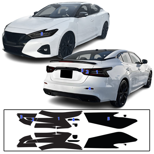 Full Headlight Taillight Precut Smoked PPF Tint Kit Film Overlay Fits Nissan Maxima 2015-2023