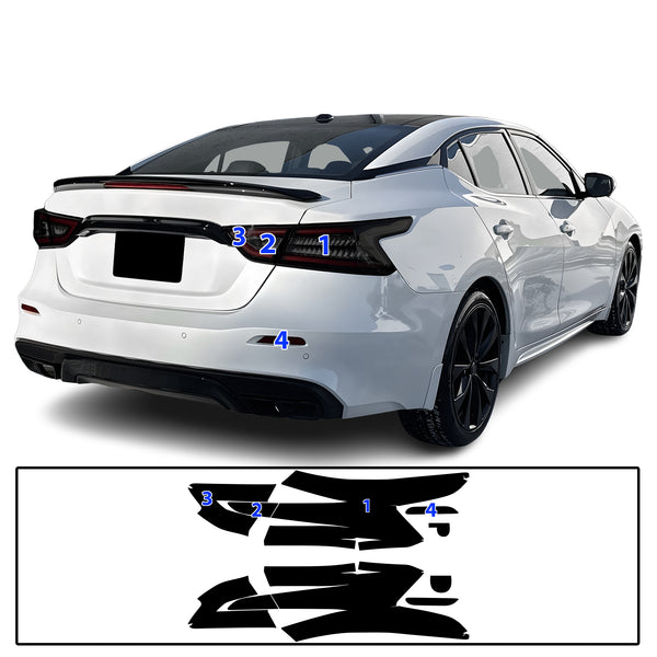 Full Headlight Taillight Precut Smoked PPF Tint Kit Film Overlay Fits Nissan Maxima 2015-2023