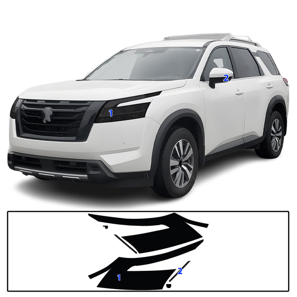 Full Headlight Taillight Precut Smoked PPF Tint Kit Film Overlay Fits Nissan Pathfinder 2022-2025