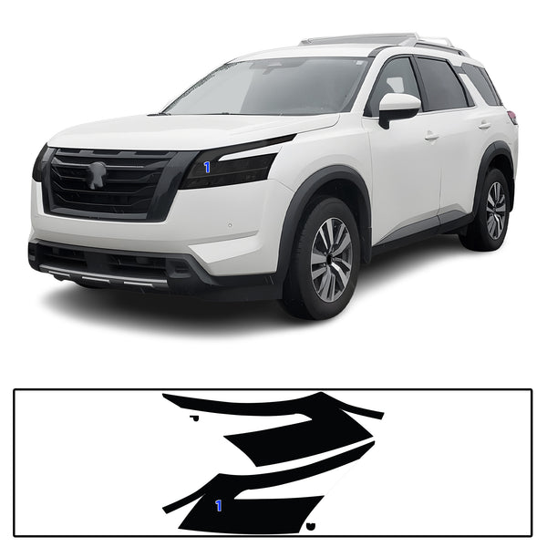 Full Headlight Taillight Precut Smoked PPF Tint Kit Film Overlay Fits Nissan Pathfinder 2022-2025
