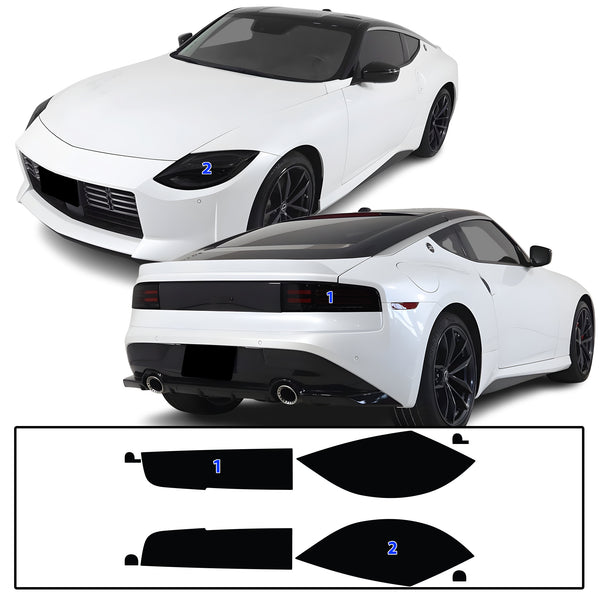 Full Headlight Taillight Precut Smoked PPF Tint Kit Film Overlay Fits Nissan Z 2023-2025