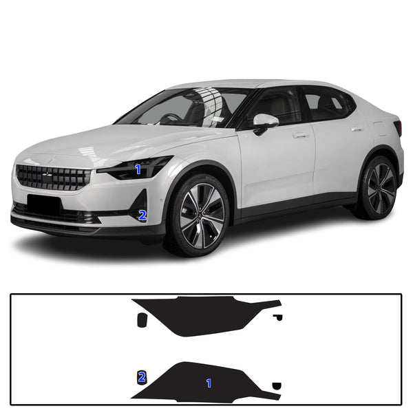 Full Headlight Taillight Precut Smoked PPF Tint Kit Overlay Film Fits Polestar 2 2020-2025