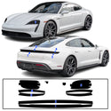 Full Headlight Taillight Precut Smoked PPF Tint Kit Film Overlay Fits Porsche Taycan 2020-2025