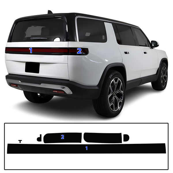 Full Headlight Taillight Precut Smoked PPF Tint Kit Film Overlay Fits Rivian R1S 2022-2024