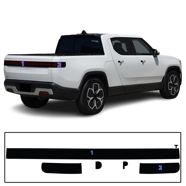 Full Headlight Taillight Precut Smoked PPF Tint Kit Film Overlay Fits Rivian R1T R1S