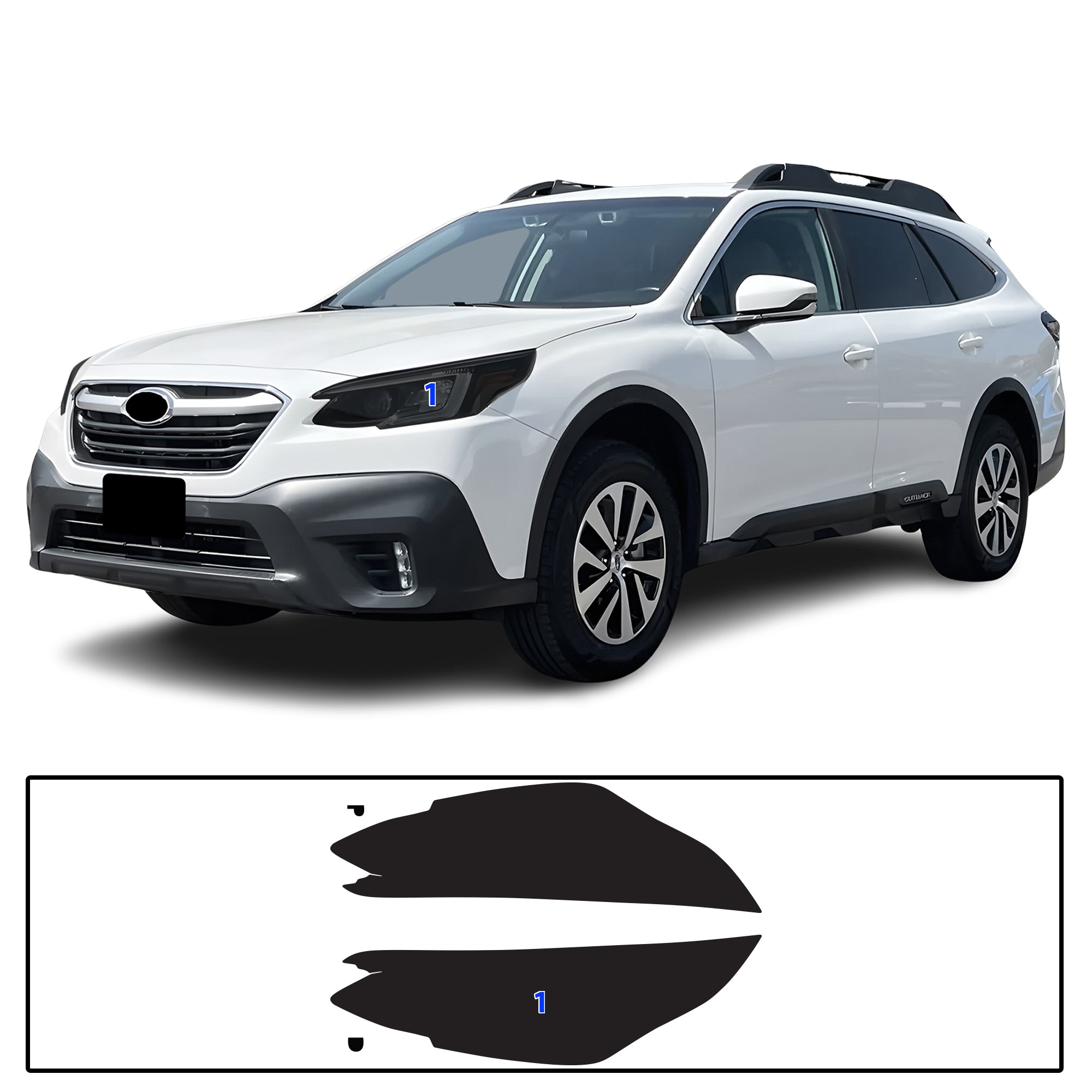 Subaru Outback 2020–2025 Dark Smoke Headlight & Taillight Tint Kit – Precut Vinyl Lens Overlays