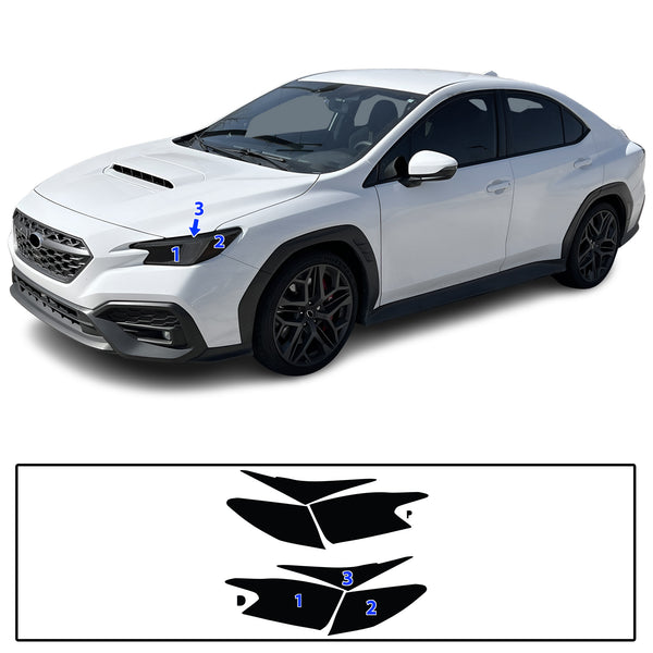 Full Headlight Taillight Precut Smoked PPF Tint Kit Overlay Film Fits Subaru WRX 2022-2025