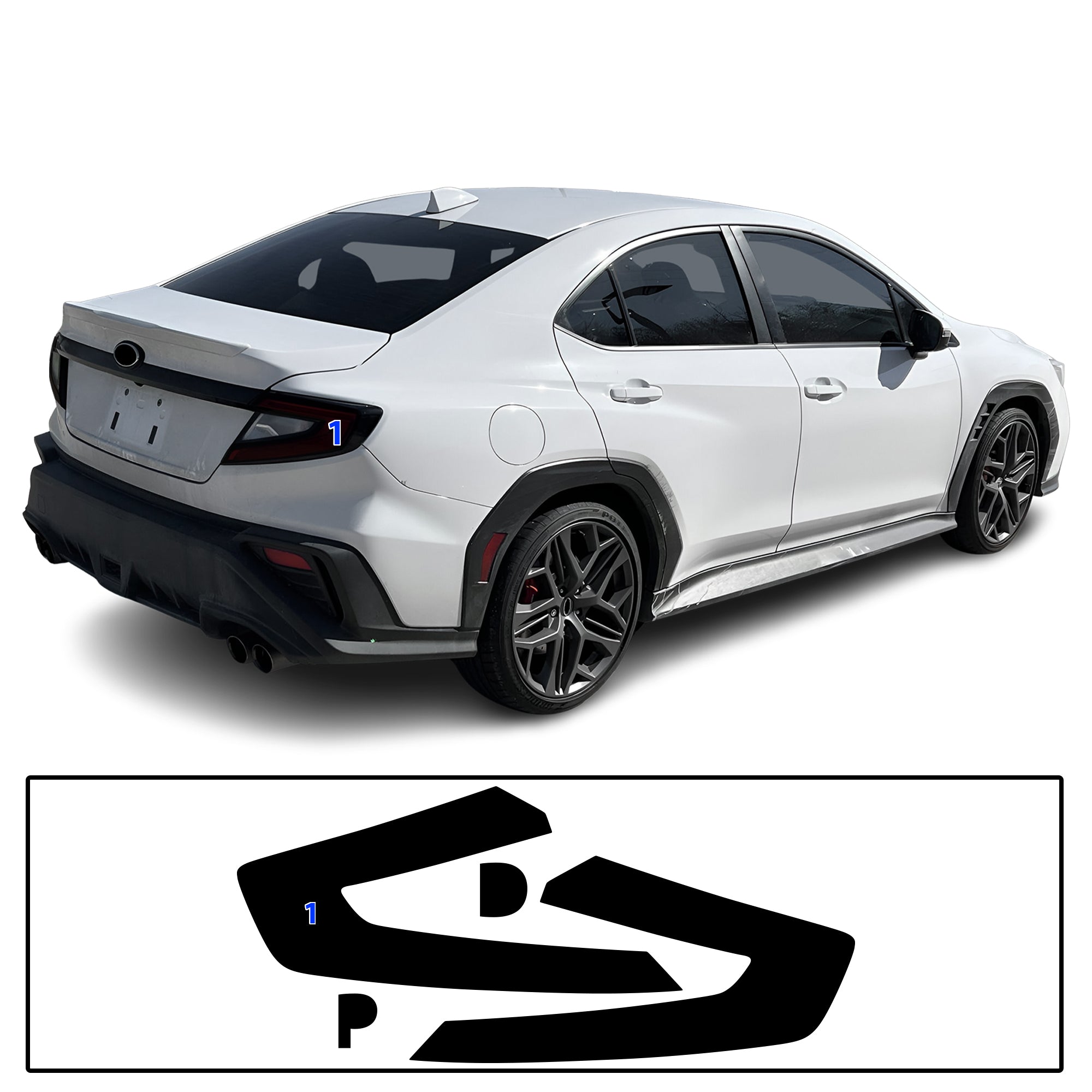 Subaru WRX 2022–2026 Dark Smoke Headlight & Taillight Tint Kit – Precut Vinyl Lens Overlays