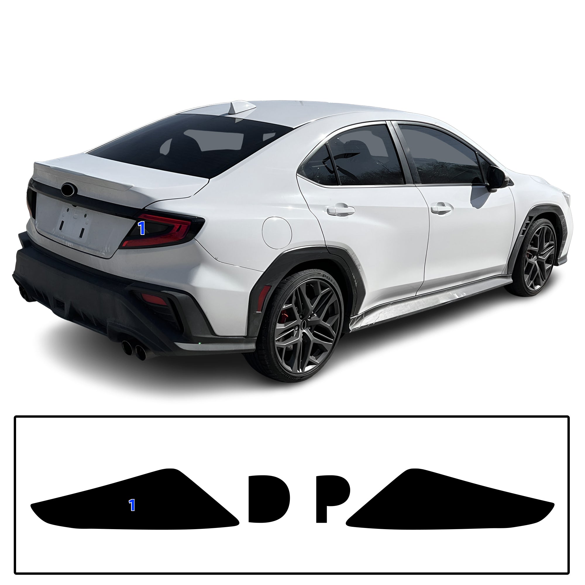 Subaru WRX 2022–2026 Dark Smoke Headlight & Taillight Tint Kit – Precut Vinyl Lens Overlays