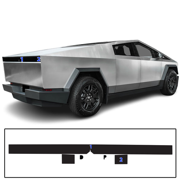 Full Headlight Taillight Precut Smoked PPF Tint Kit Film Overlay Fits Tesla Cybertruck