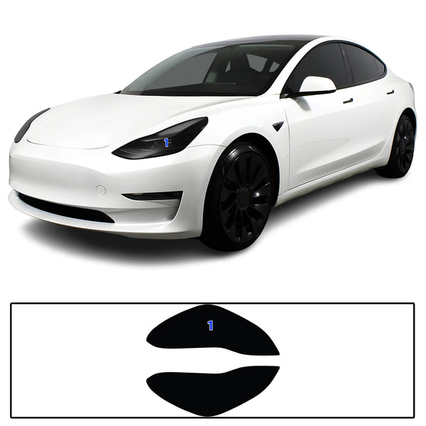 Head Tail Light Markers Reflectors Precut Smoke Tint Overlay Fits Tesla Model 3 2017-2023