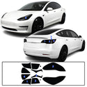 Head Tail Light Markers Reflectors Precut Smoke Tint Overlay Fits Tesla Model 3 2017-2023