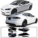 Full Headlight Taillight Precut Smoked PPF Tint Kit Film Overlay Fits Tesla Model S 2017-2025