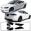 Full Headlight Taillight Precut Smoked PPF Tint Kit Film Overlay Fits Tesla Model S 2017-2025