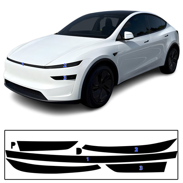 Fits Tesla Model Y 2026 Full Headlight Taillight Precut Smoked PPF Tint Kit Film Overlay