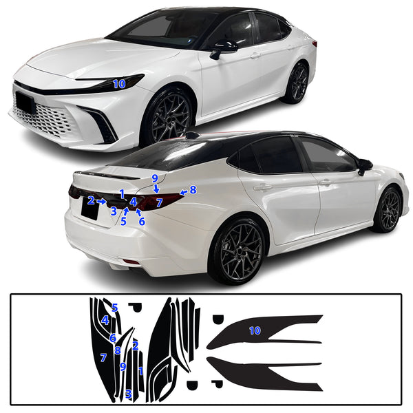 Fits Toyota Camry 2025+ Full Headlight Taillight Precut Smoked PPF Tint Kit Film Overlay 2025-2026