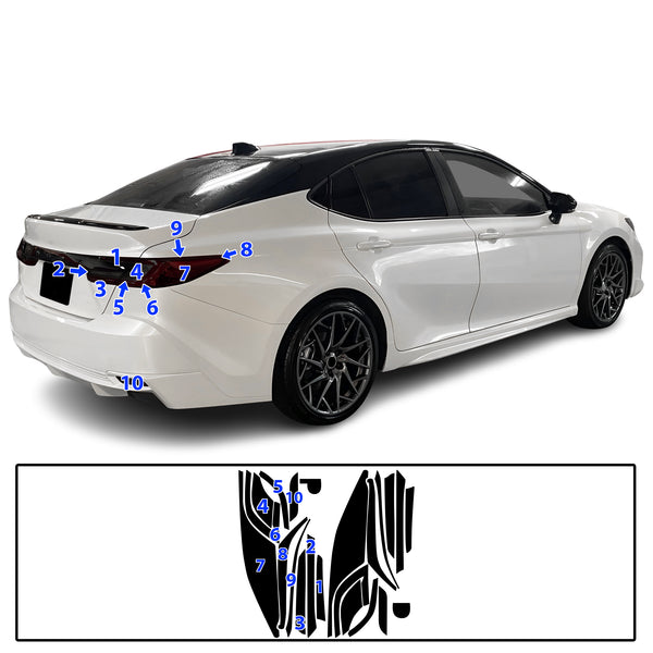 Fits Toyota Camry 2025+ Full Headlight Taillight Precut Smoked PPF Tint Kit Film Overlay 2025-2026