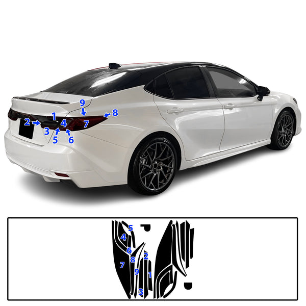 Fits Toyota Camry 2025+ Full Headlight Taillight Precut Smoked PPF Tint Kit Film Overlay 2025-2026