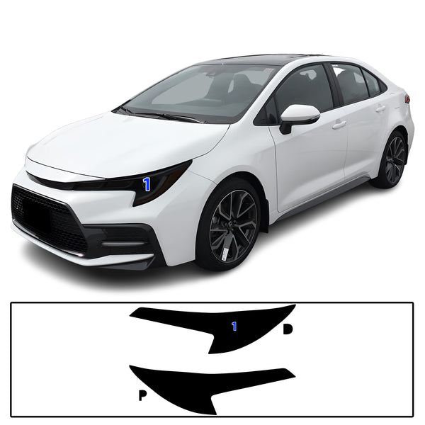 Full Headlight Taillight Precut Smoked PPF Tint Kit Film Overlay Fits Toyota Corolla 2020-2025